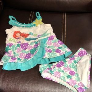 Disney Store Little Mermaid swim suit size 5/6